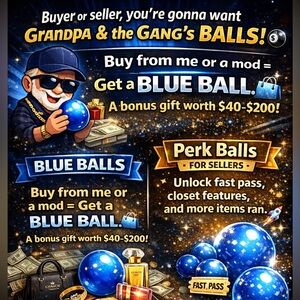 Buyers and sellers : Blue balls and perk balls